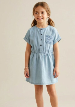 Robe Fille jean clair