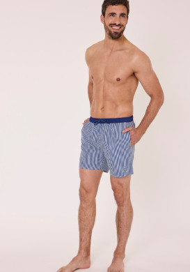Maillot de bain Homme rayé blanc et bleu Maillot de bain Homme rayé blanc et bleu