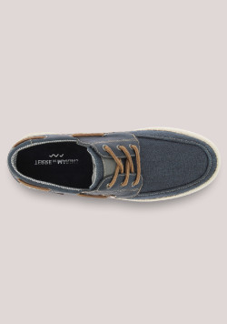 Chaussures bateaux homme bleu denim