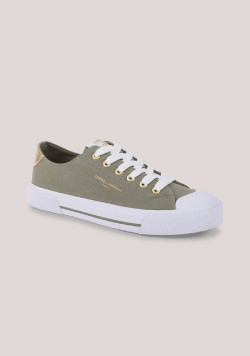 Baskets en toile femme kaki