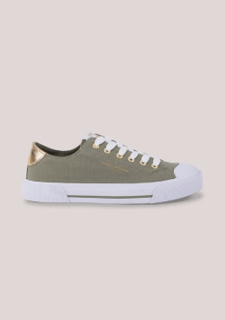 Baskets en toile femme kaki