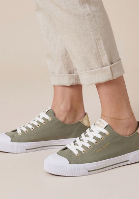 Baskets en toile femme kaki Baskets en toile femme kaki