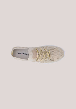 Baskets en toile ajouré beige femme