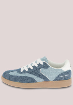 Baskets femme bleu denim