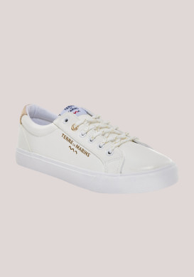 Baskets femme blanc et doré Baskets femme blanc et doré