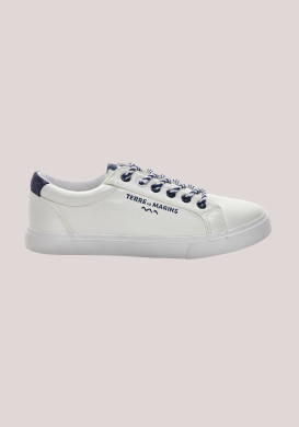 Baskets femme blanche et bleu marine Baskets femme blanche et bleu marine
