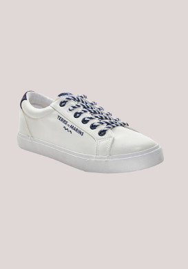 Baskets femme blanche et bleu marine Baskets femme blanche et bleu marine