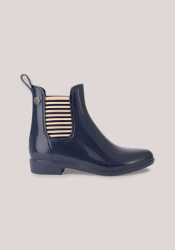 Bottines de pluie femme bleu marine