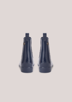 Bottines de pluie femme bleu marine