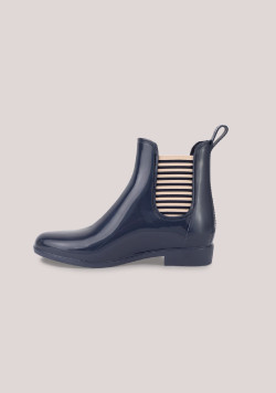 Bottines de pluie femme bleu marine