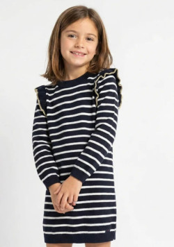 Robe pull à rayures Fille