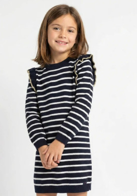 Robe pull à rayures Fille