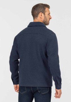 Veste zippée homme bleu marine avec col sherpa - EOM