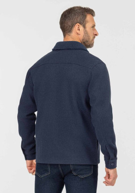 Veste zippée homme bleu marine avec col sherpa - EOM Veste zippée homme bleu marine avec col sherpa - EOM
