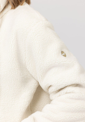 Veste femme sherpa avec détails beige - EOM Veste femme sherpa avec détails beige - EOM