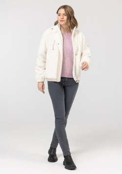 Veste femme sherpa avec détails beige - EOM