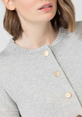 CARDIGAN TRICOT GRIS CHINE GATARINETTE CARDIGAN TRICOT GRIS CHINE GATARINETTE