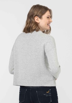 CARDIGAN TRICOT GRIS CHINE GATARINETTE