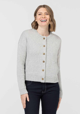 CARDIGAN TRICOT GRIS CHINE GATARINETTE CARDIGAN TRICOT GRIS CHINE GATARINETTE