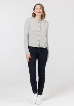 CARDIGAN TRICOT GRIS CHINE GATARINETTE