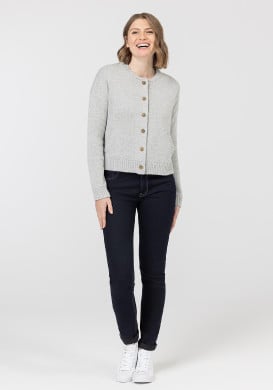 CARDIGAN TRICOT GRIS CHINE GATARINETTE CARDIGAN TRICOT GRIS CHINE GATARINETTE
