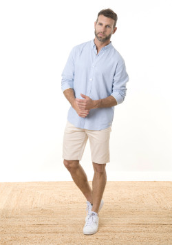 CHEMISE CHEMISIER ML BLEU CREMON