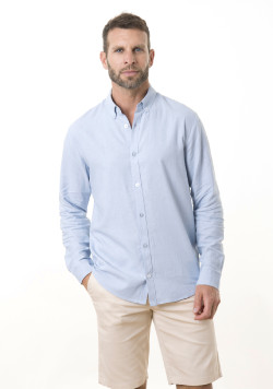 CHEMISE CHEMISIER ML BLEU CREMON