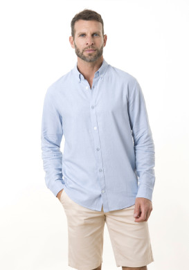 CHEMISE CHEMISIER ML BLEU CREMON CHEMISE CHEMISIER ML BLEU CREMON
