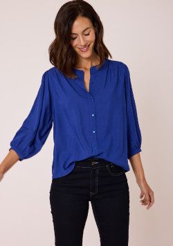 BLOUSE M3/4 BLEU COURIL