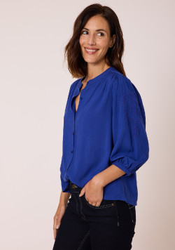 BLOUSE M3/4 BLEU COURIL