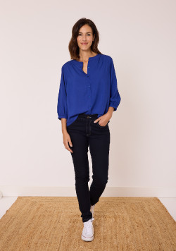 BLOUSE M3/4 BLEU COURIL