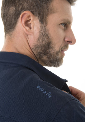 Chemise manches courtes homme 100% coton marine - EOM Chemise manches courtes homme 100% coton marine - EOM