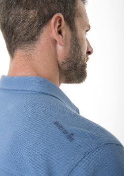 Chemise manches courtes homme 100% coton bleu - EOM