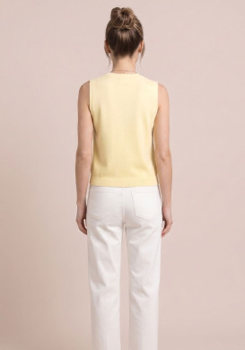 Gilet sans manches femme col V jaune - EOM Gilet sans manches femme col V jaune - EOM