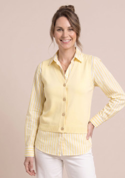 Gilet sans manches femme col V jaune - EOM