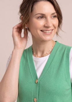 Gilet sans manches femme col V vert - EOM