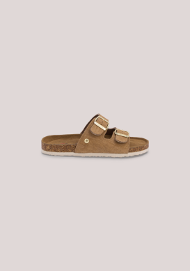 Sandales mules femme deux brides marron Sandales mules femme deux brides marron