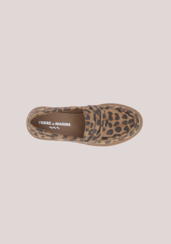 Mocassins femme léopard avec semelles épaisses