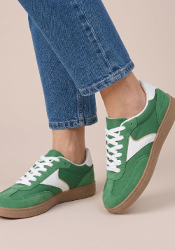 Baskets femme vert et blanc