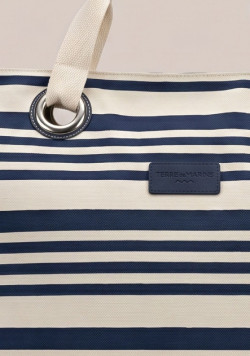 Sac cabas de plage à rayures 100% coton