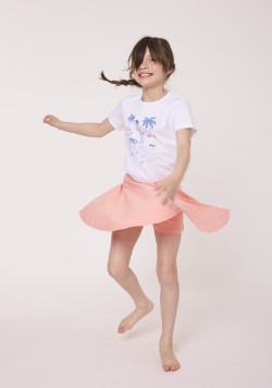 Jupe short fille rose