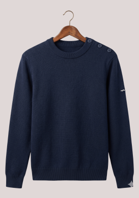 Pull 100% coton Homme bleu marine Pull 100% coton Homme bleu marine