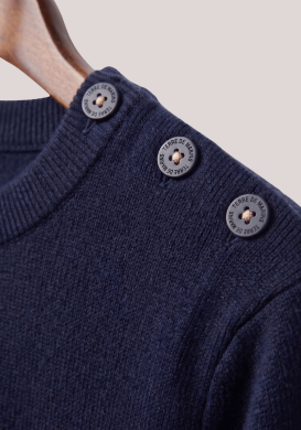 Pull 100% coton Homme bleu marine Pull 100% coton Homme bleu marine