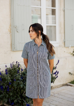 Robe femme manches courtes à rayures - EOM