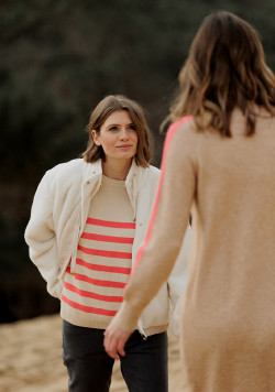 Pull marinière Femme orange - EOM