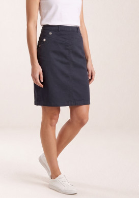 Jupe en jean courte bleu marine Femme