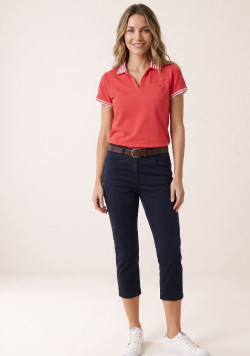 Pantacourt jean femme