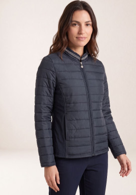 Veste matelassée bleu marine Femme Veste matelassée bleu marine Femme