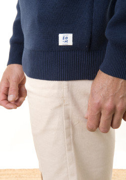 Pull bleu marine Homme coton - EOM