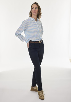 Jean slim femme bleu noir